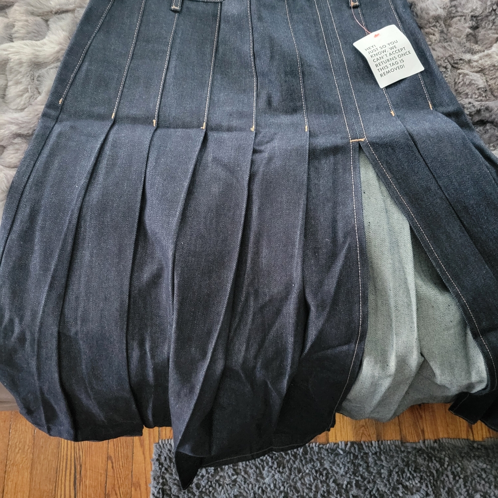 Topshop Dark Blue Denim Skirt